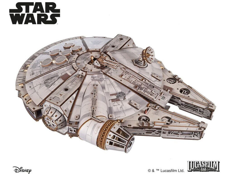 Ugears 3D dřevěná mechanická skládačka Star Wars Millennium Falcon